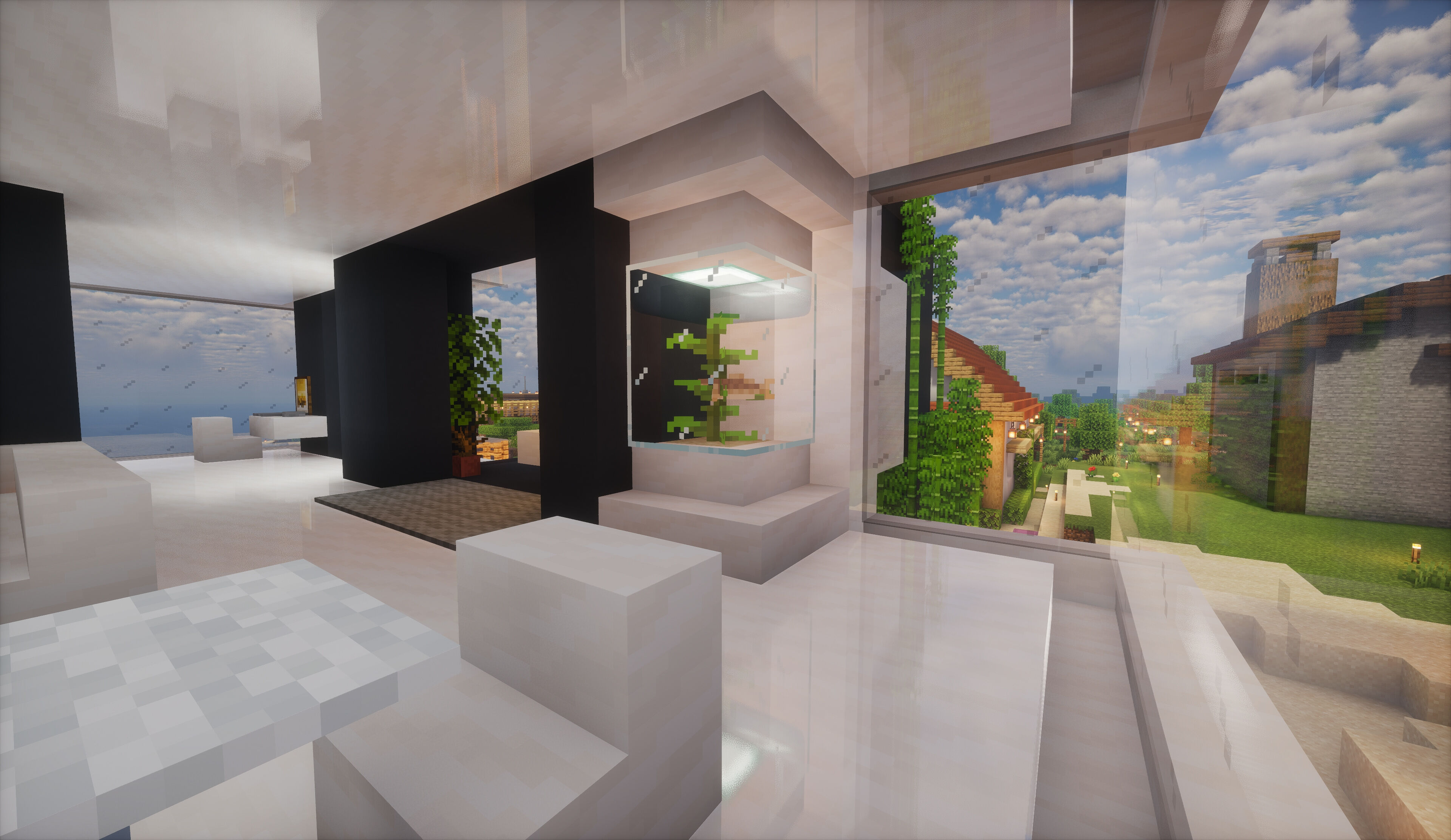 休闲区与小水族箱